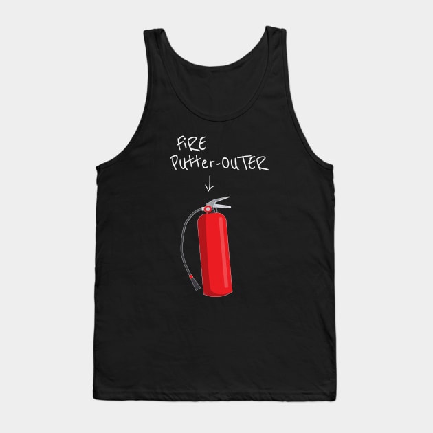 Fire Putter Outer Fire Extinguisher Tank Top by Rosemarie Guieb Designs